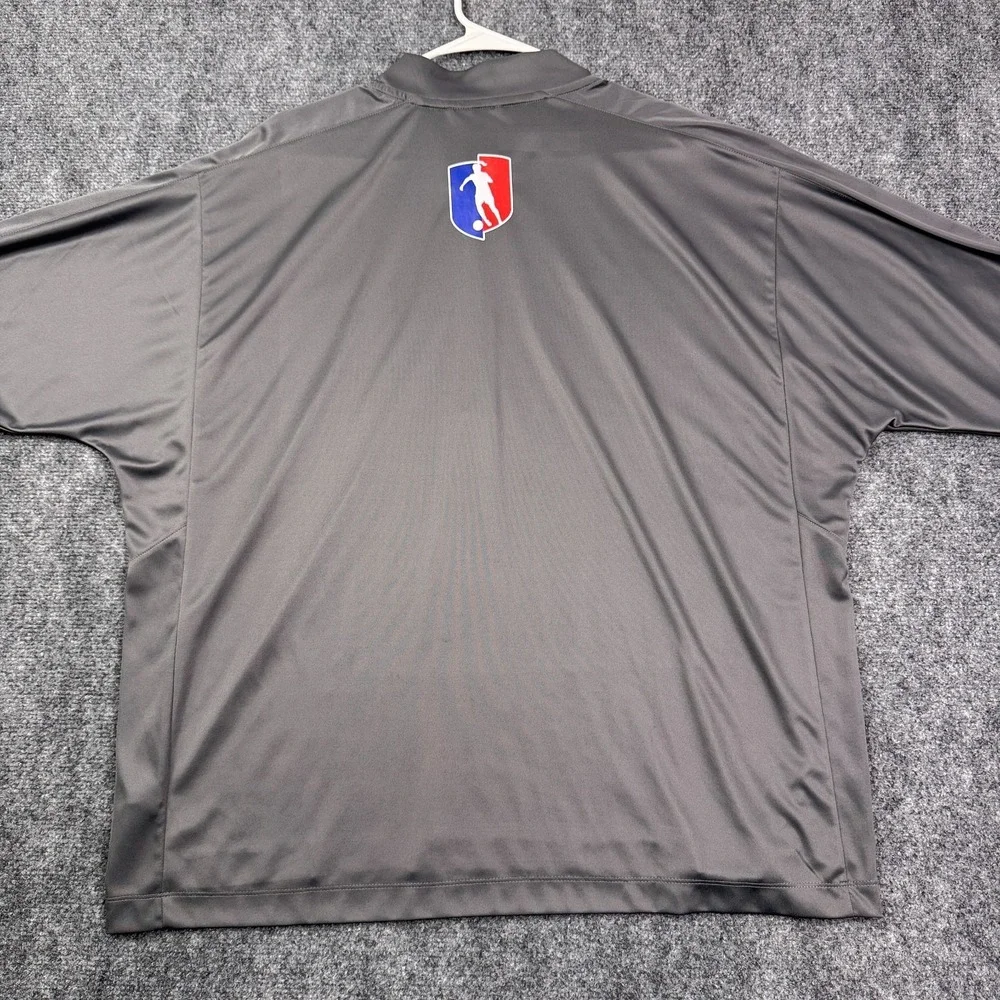 Adidas Mens Primeblue 1/4 Zip Soccer Training Pullover Shirt XL Gray Lou Fusz